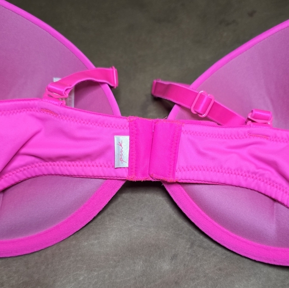 Victoria Secret PINK Bling Wear Everywhere Super Push Up Bra Size 36C - Picture 5 of 11